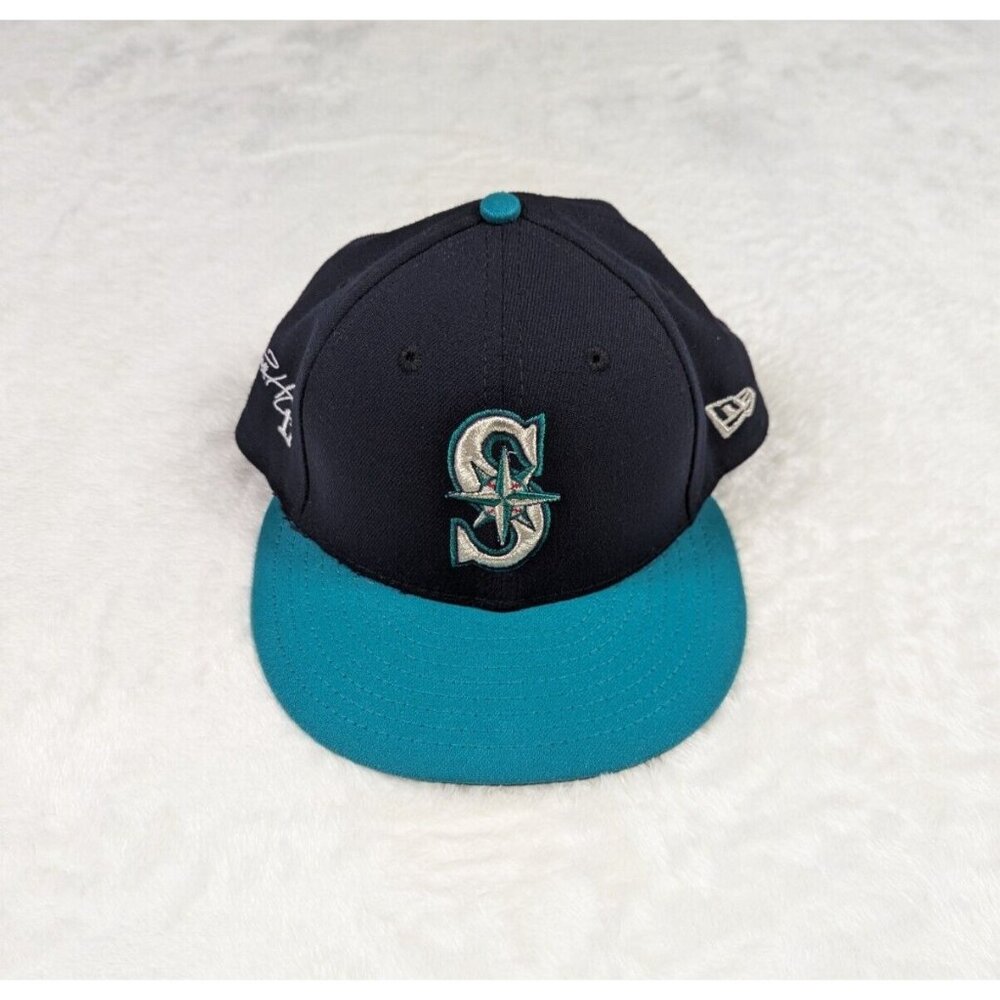 Seattle Mariners New Era 59fifty Mens Cap On Field Navy Teal Fitted 7 1/4 MLB